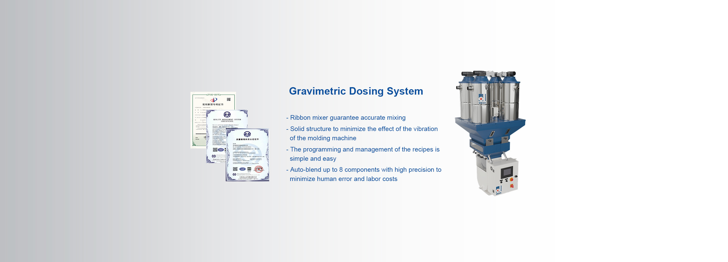 qualité Système de dosage gravimétrique usine